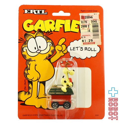 ERTL ガーフィールド オーディー LET'S ROLL ダイキャストカー 1990 未開封