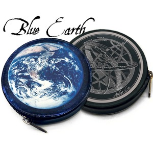 地球 × 天球儀のコインケース　ミニポーチ、小銭入れ