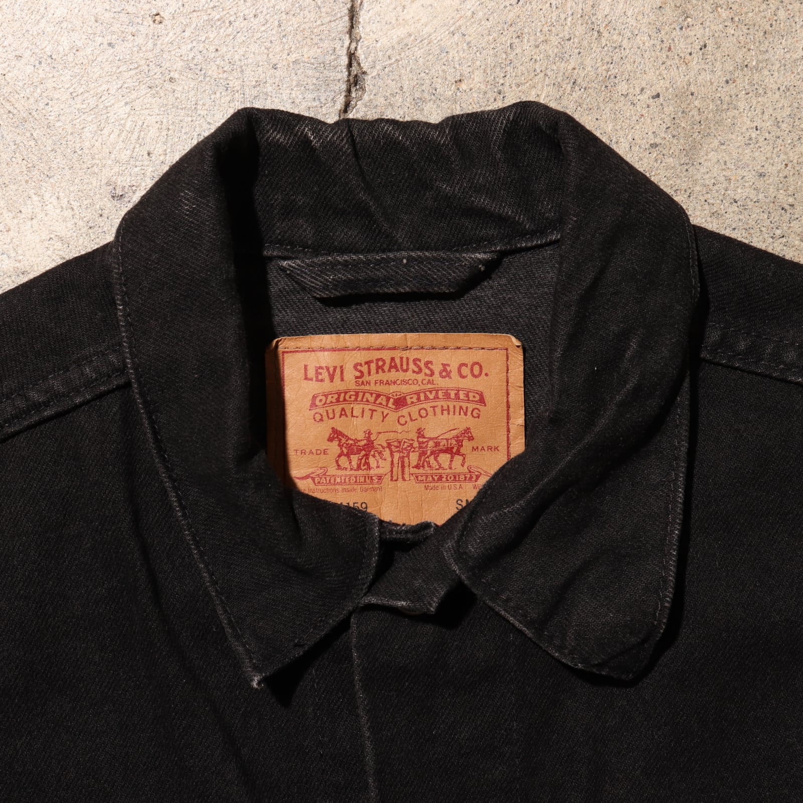 XL 70507 USA 92年 Levi’s ブラックデニムジャケット 黒