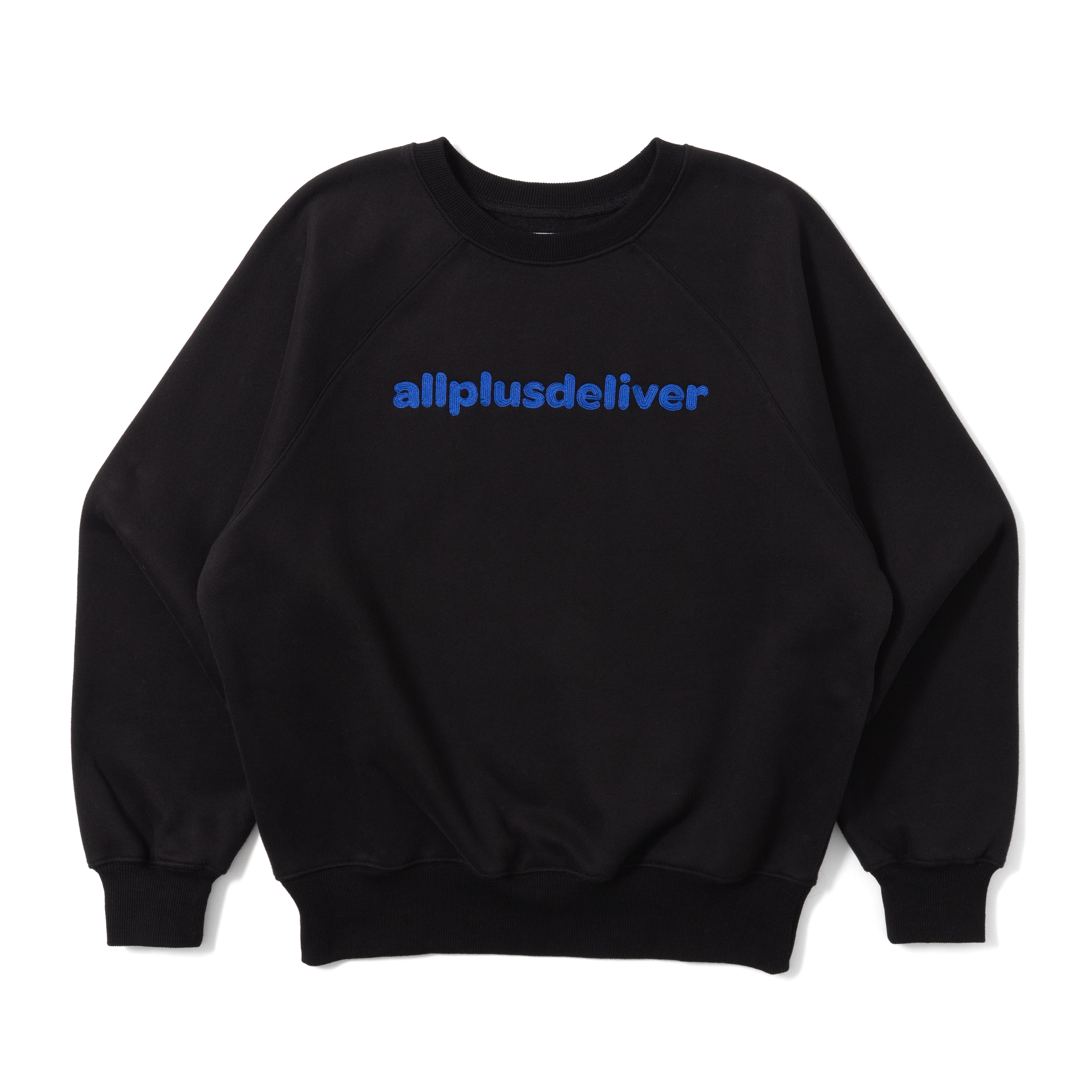 ALPSDR MINIMAL RAGLAN SWEAT / BLACK