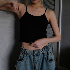 FLUFFY PAD IN CAMI / BLK