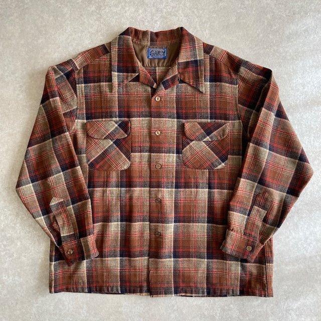 1970s  PENDLETON  Wool Check Shirt  XL  Made in USA　H686