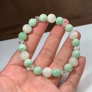 クリームソーダのようなフローライトシリカ・デザインブレスレット
