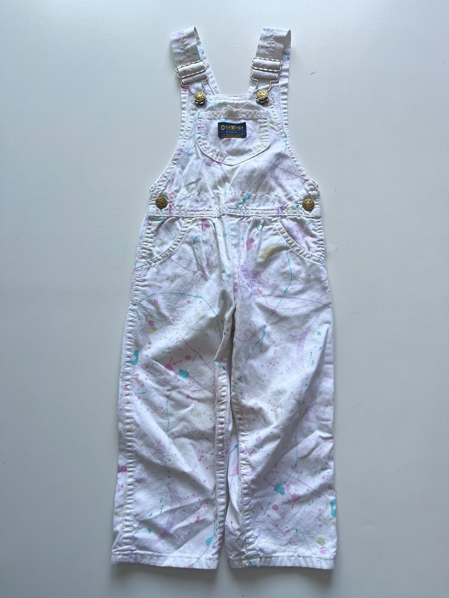 【3T】oshkosh vintage　overall　/　ペイント　白　USA