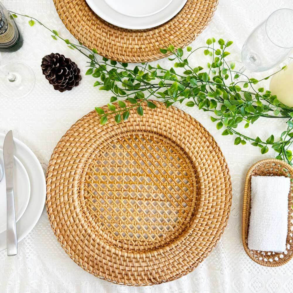 ラタンプレート(2枚) ラタンプレート2枚