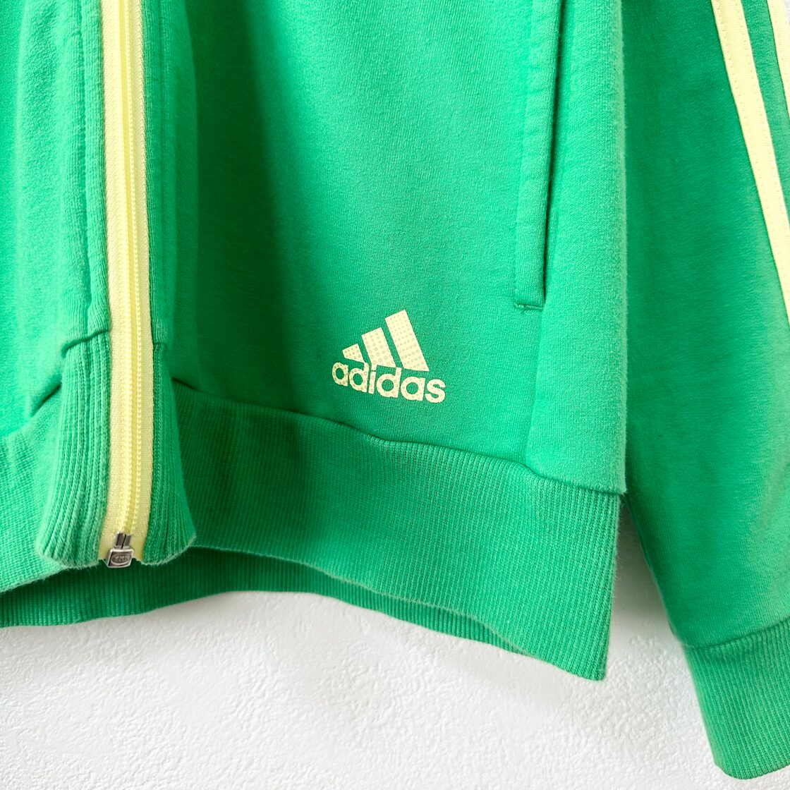 美品☆00s☆adidas/アディダス☆ジップパーカー☆薄手スウェット 