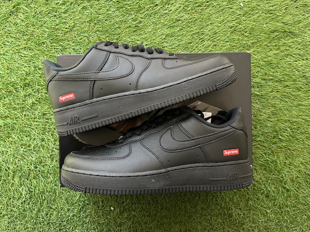 Supreme × NIKE AIR FORCE 1 LOW BLACK CU9225-001 27.5cm 18023