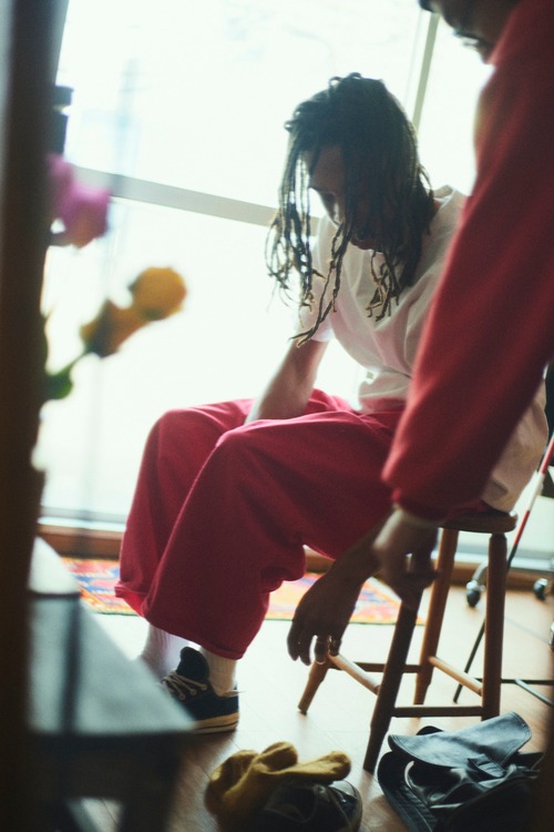Gurnak " Loop wheel HT pants ( RED )"