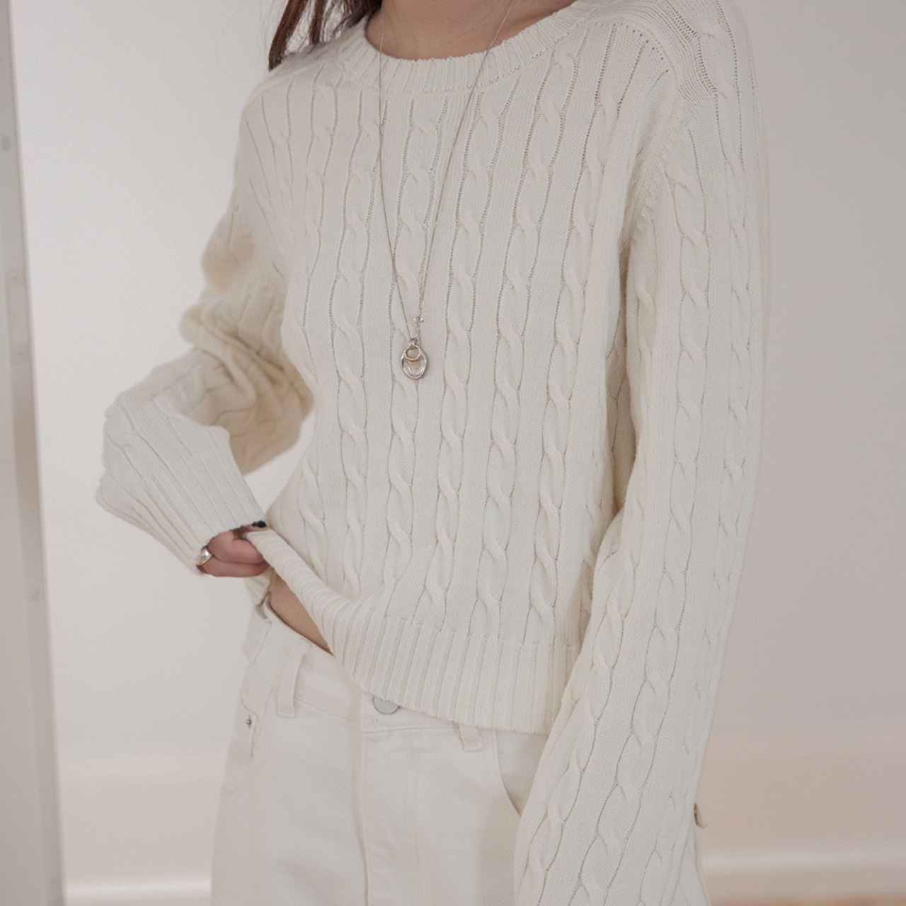 Cable Knit Pullover T3820