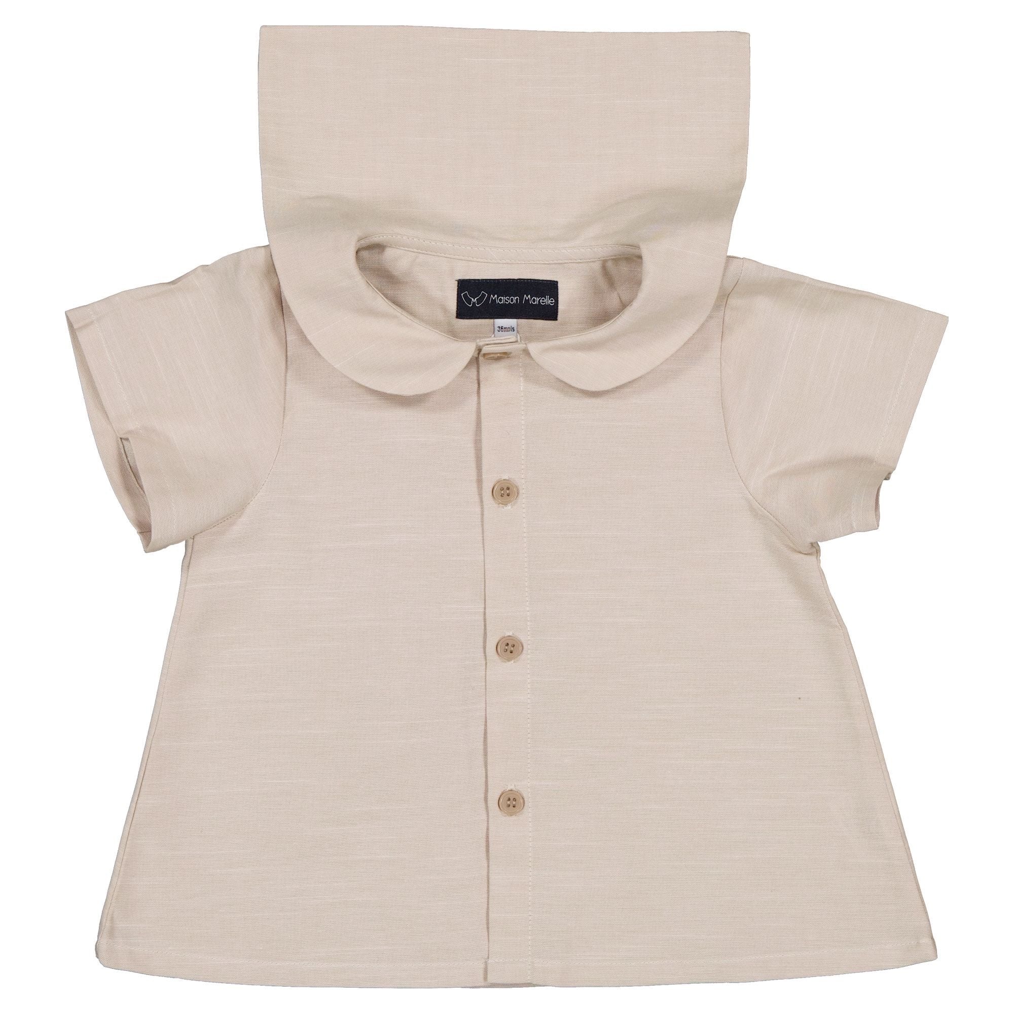 【即納/送料無料】アウトレット品/Shirt MONCEAU beige / Maison Marelle