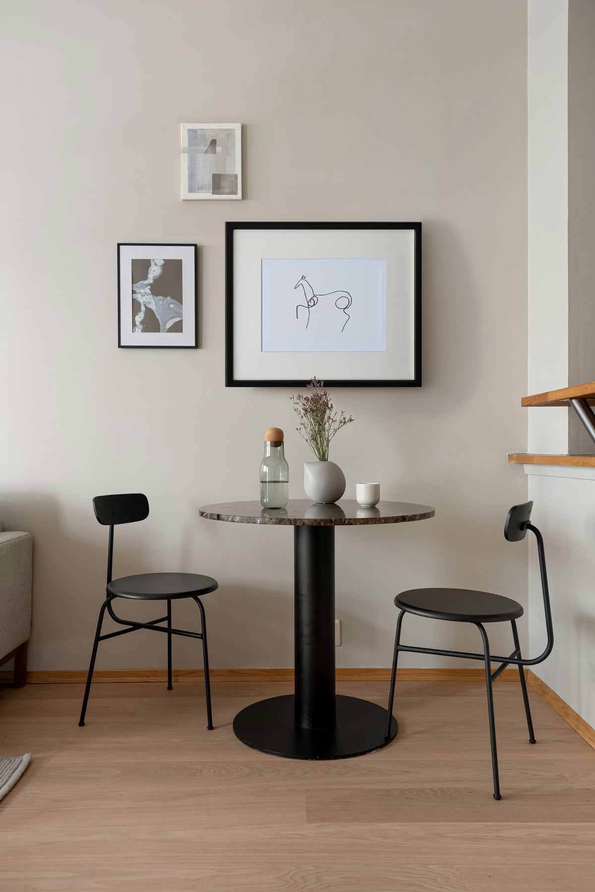 額縁付き] パブロ・ピカソ「Le cheval（馬）」ブラックフレーム アート