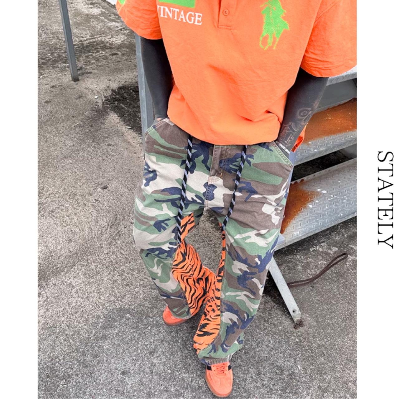 Tiger Camo ワイドカーゴパンツ_B203・画像5