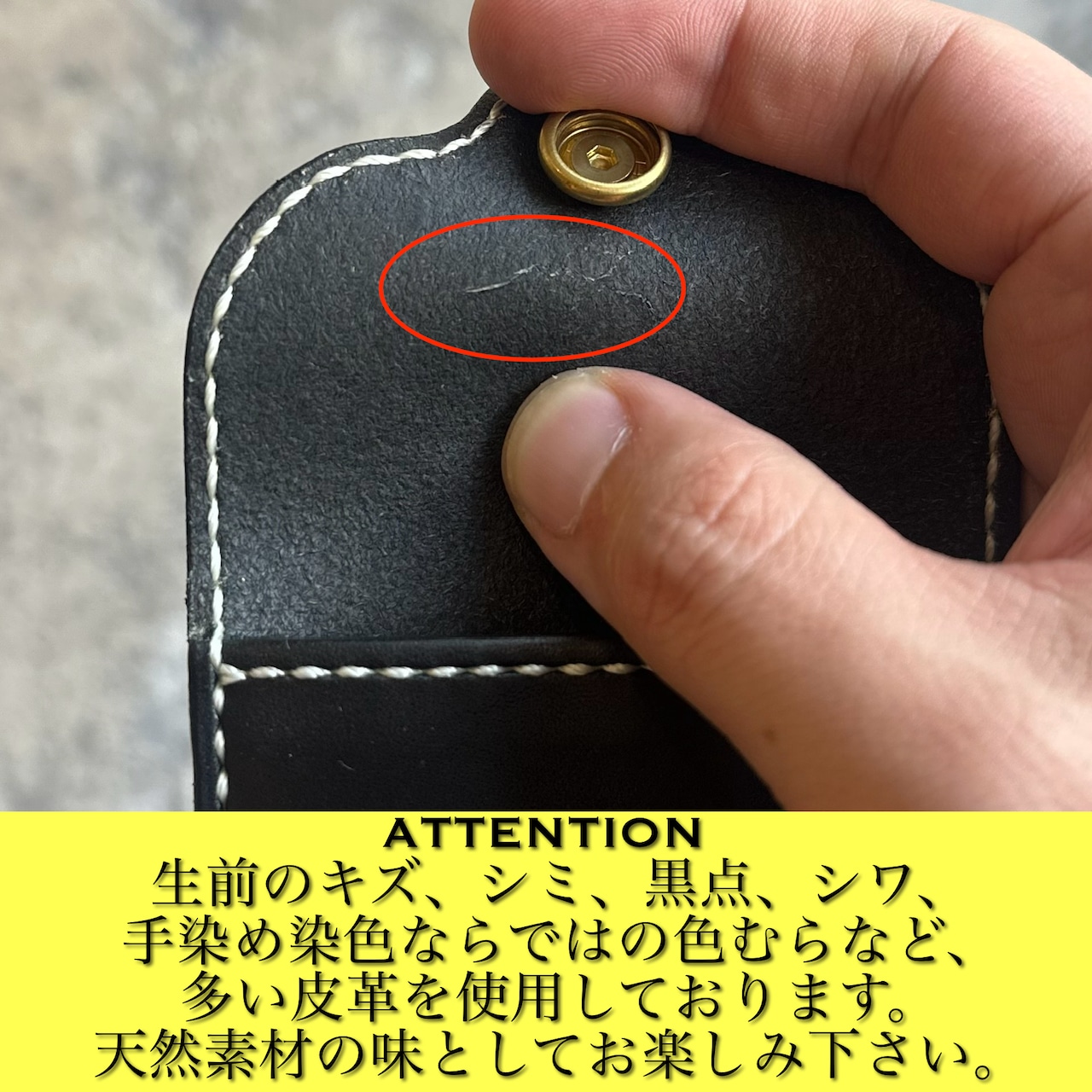 【限定商品】アッシュケース スタッズ ホースハイド(ブラック)