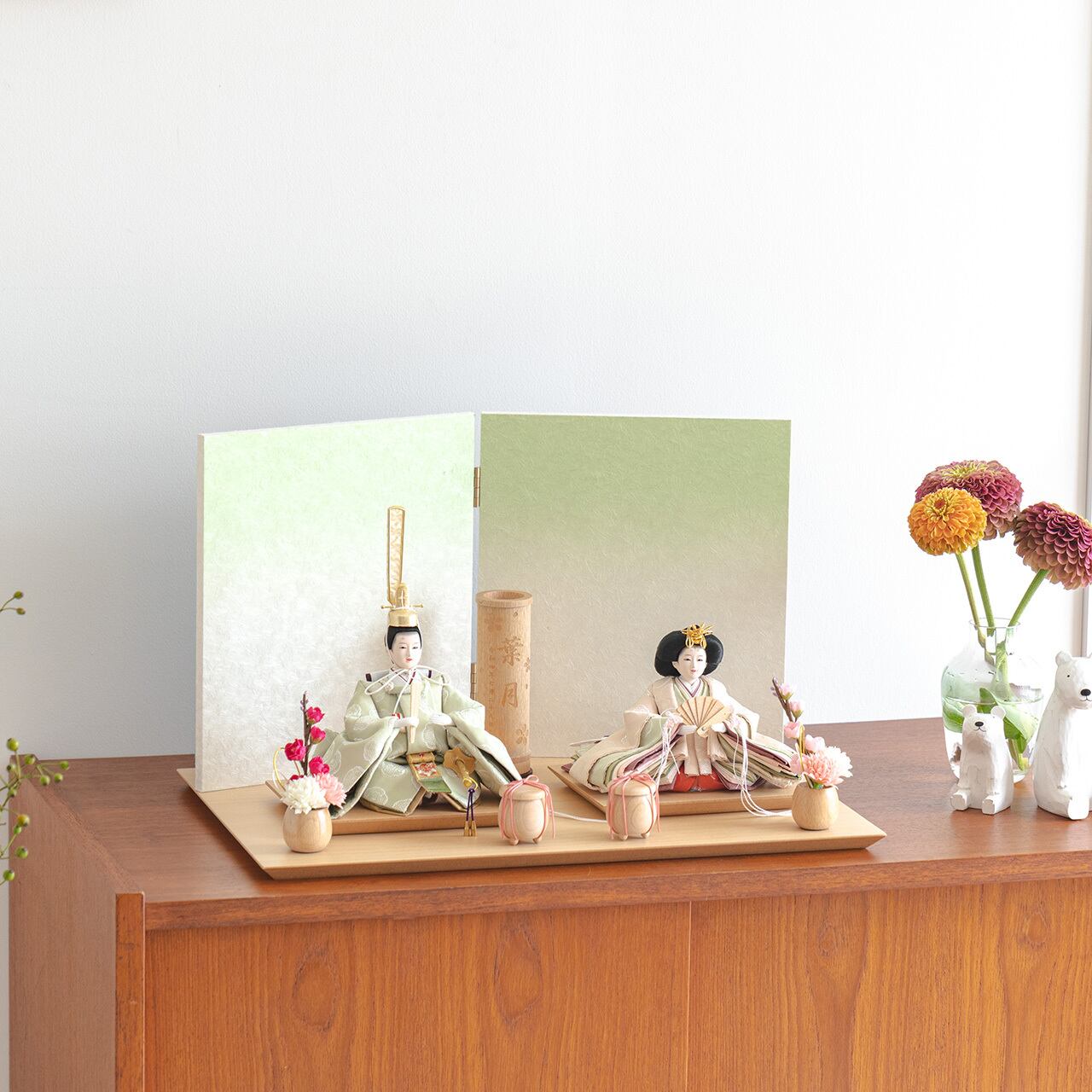 新品同様☆木製 ひな人形 ならし 