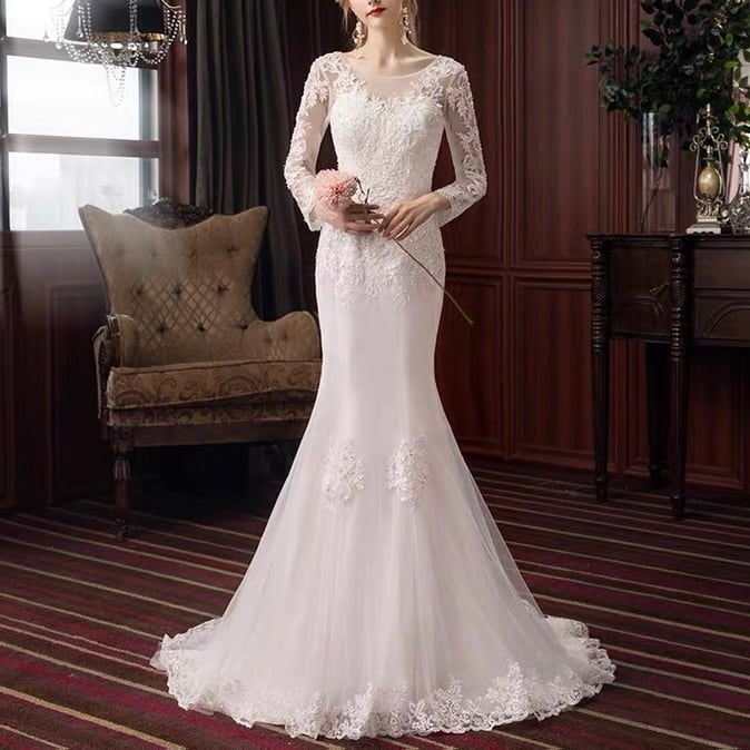 マーメイドライン ウェディングドレス m_dress015