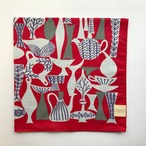 ひびのこづえ ハンカチ「Tea time」（レッド）