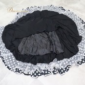 フラメンコ 衣装 prima boutique プリマブティック ファルダ スカート ブラック系 ホワイト系 黒 白 ボランテ フリル 水玉 ドット ダンス パーティ 発表会 レディース 舞台衣装 ステージ衣装 発表会衣装 ダンス衣装