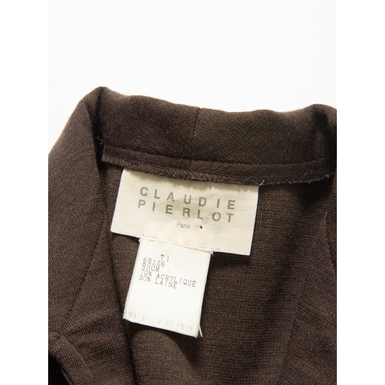 【CLAUDIE PIERLOT】Made in France 90's jersey long shirt(クローディピエルロ フランス製 ジャージーロングスキッパーシャツ)3b