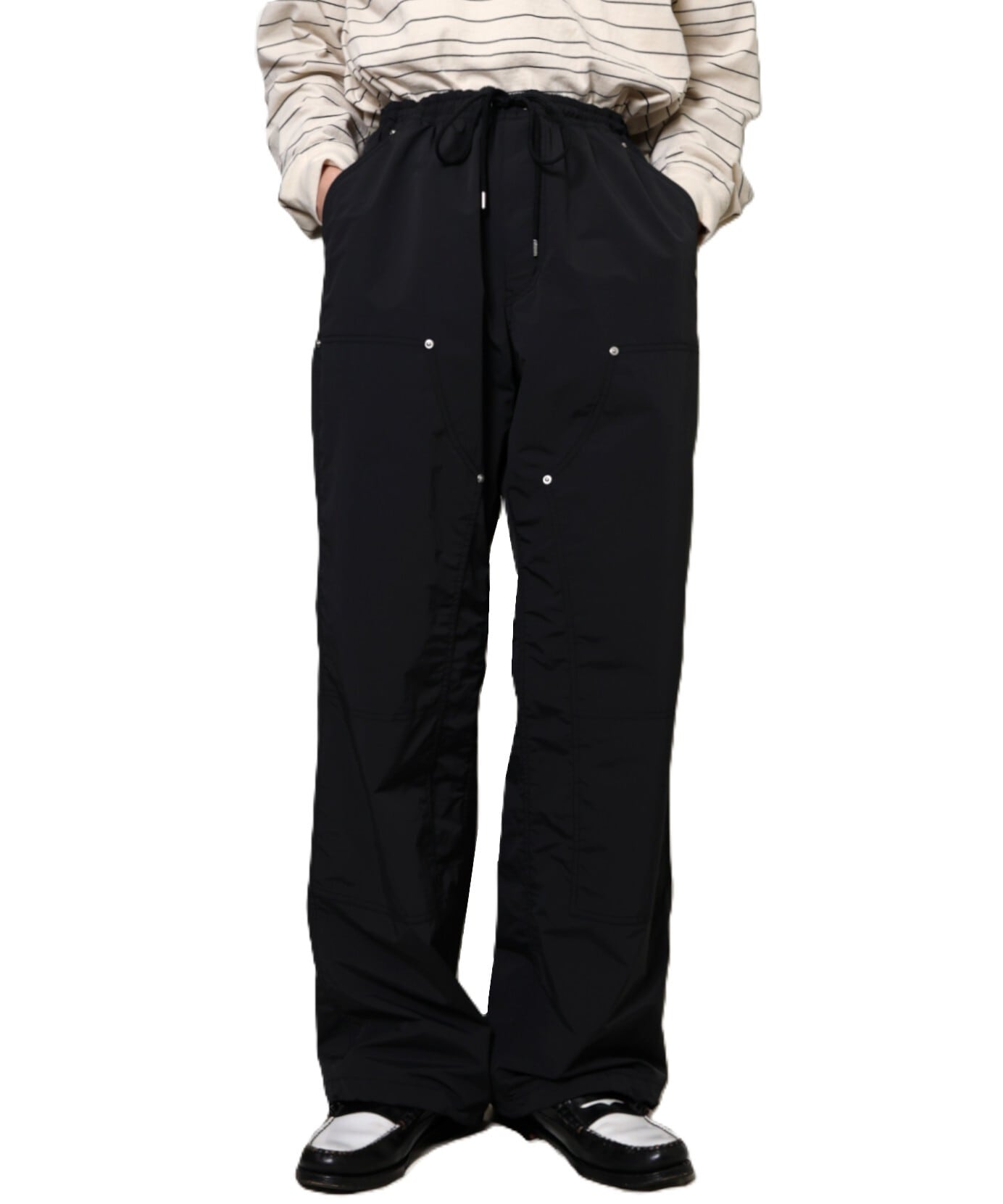 UNUSED / UW1193 DOUBLE KNEE NYLON PANTS (BLACK) | AfterSchool