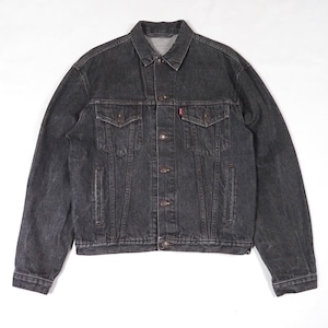 88’s Levi’s EUROPE 70503-0259 black denim jacket S TUNISIA製 先染めブラック デニムジャケット