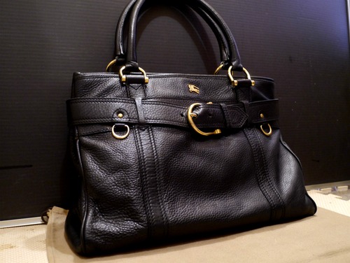 レア美★BURBERRY PRORSUM バーバリー プローサム レザー バッグ★