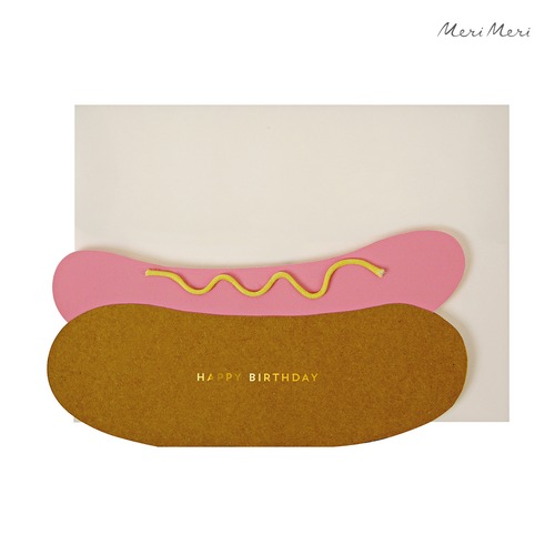 バースデーカード Hotdog Birthday card [Meri Meri] 15-3433H