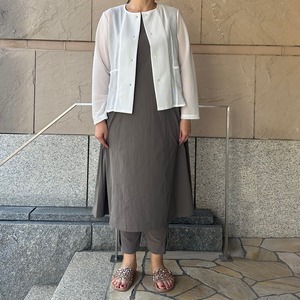 片畔メッシュ×カラミメッシュ カーディガン【252-2256】