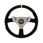 OD0-2048#071  320 HYBRID S FLAT STEERING WHEEL BLACK (SUEDE)