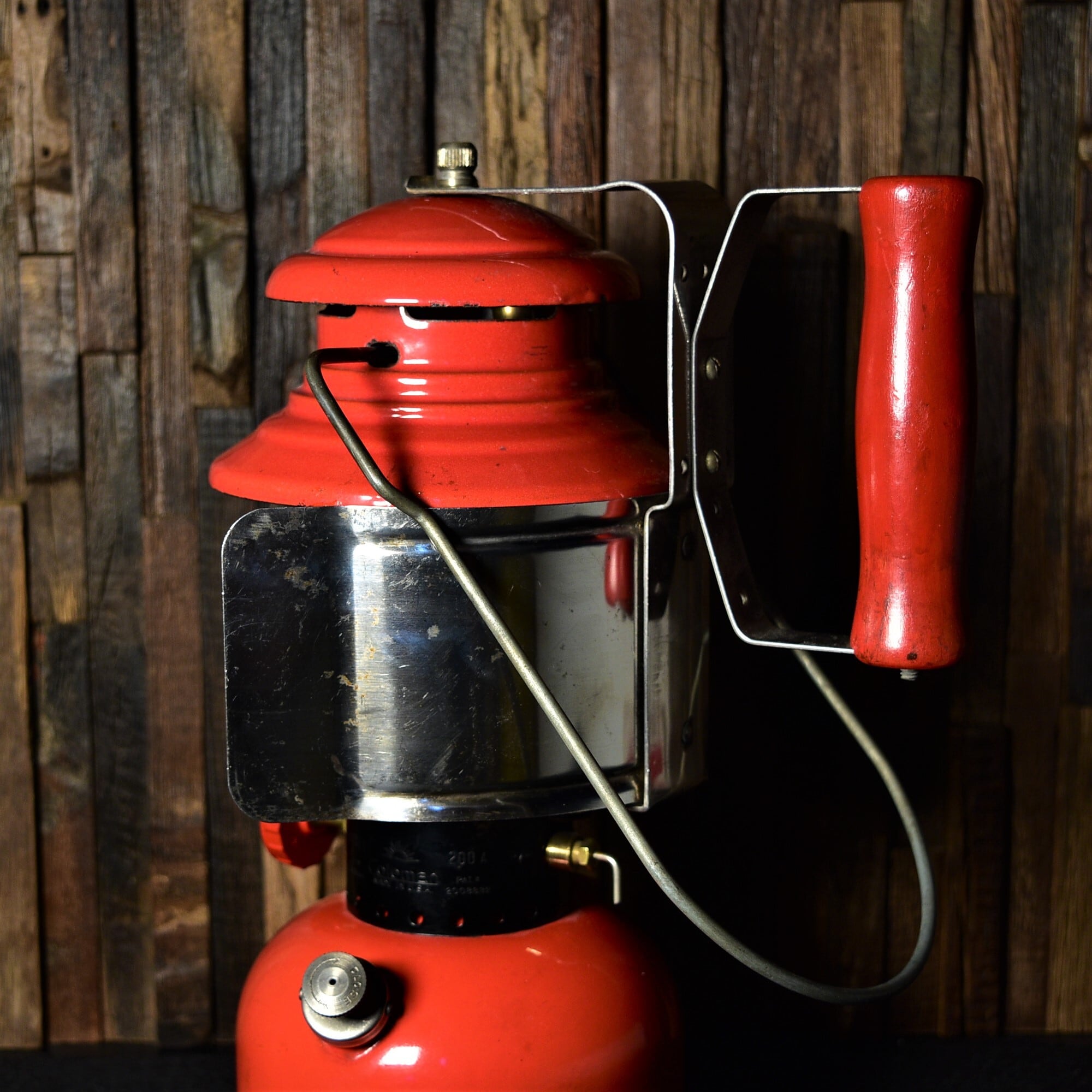 ランタンリフレクター ウッドハンドル 赤ハンドル 200A 前期適合