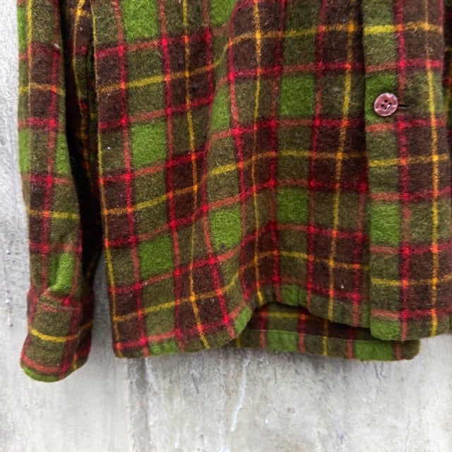 1970s SEARS KINGS ROAD Wool Shirt Small / ナイスカラー！シアーズ