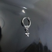 THIN HOOP [LARGE] with OVAL and 10P STAR /シンフープ L ウィズ オーバル&10ピークススター