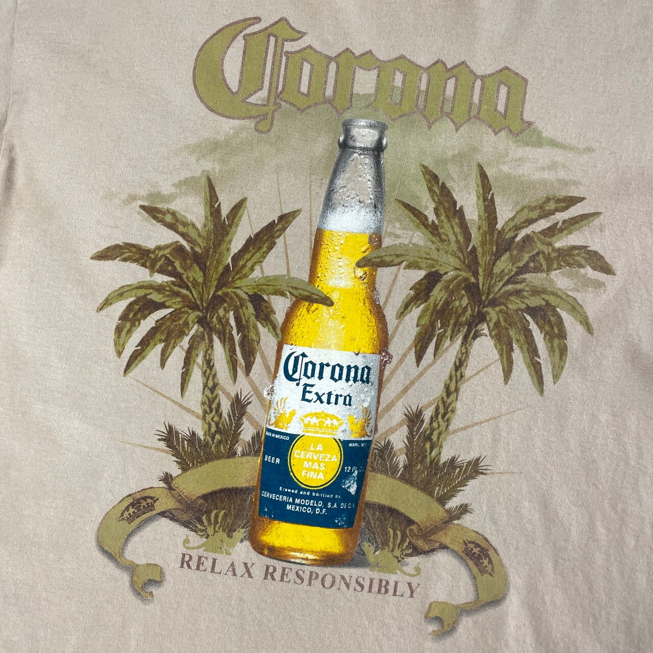 00年代 Corona コロナビール 企業 プリントTシャツ メンズL 古着