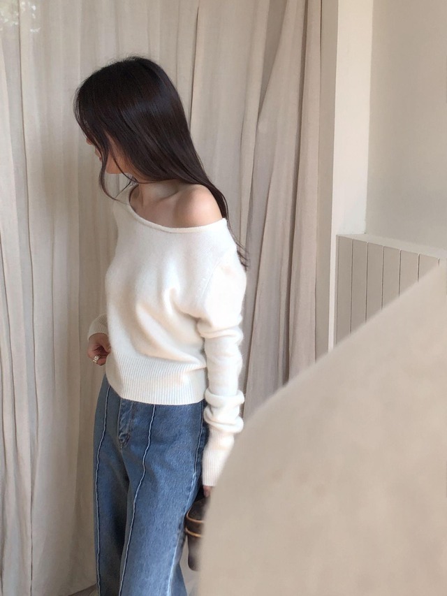 Square Neck Soft Knit Top