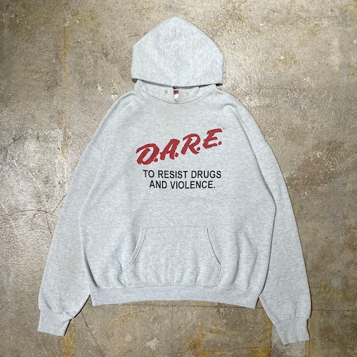 90s FRUIT OF THE LOOM D.A.R.E SWEAT HOODIE