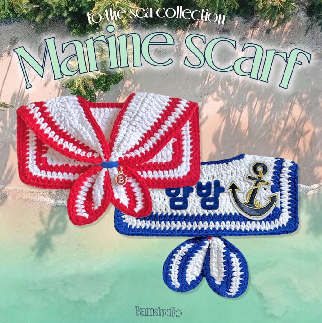 予約【Bam’studio】marine scarf cape (2color)