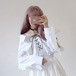 ✞ 胸元編み上げレトロリボンワンピース パフスリーブ袖 シャツブラウス ✞ゴスロリ SM ミリ 甘ロリ クラロリ 和ロリ エレガント 黒ロリ 姫ロリ 華ロリ BB-BB4313145