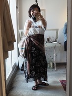 1990’s INDIA Front Button Rayon Skirt