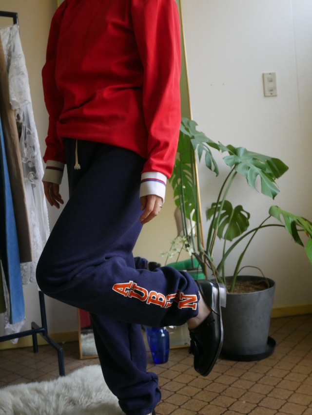 90s USA製 RUSSELL "AUBURN" College Sweat Pants Navy