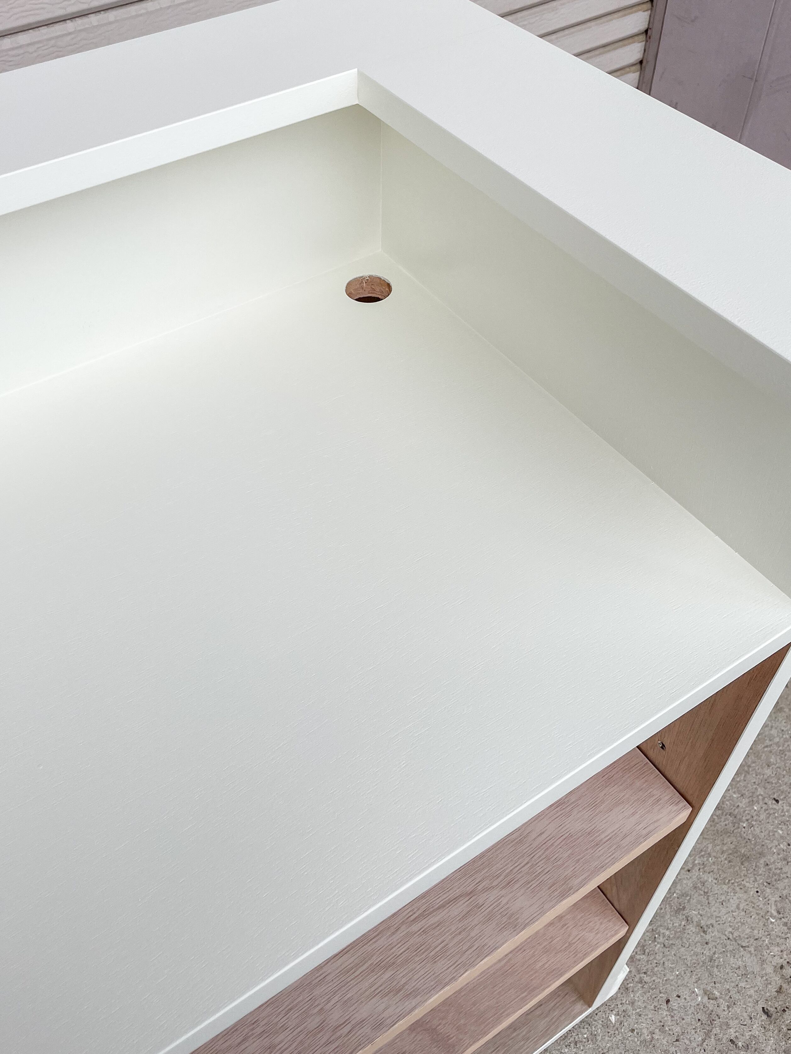 オーダーメイドアンティーク調カウンター155 （ネイルサロン・美容室