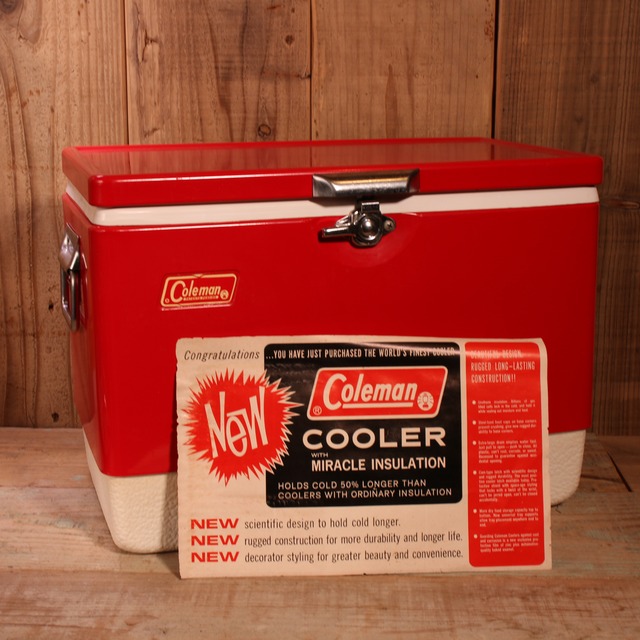 コールマン ビンテージ スノーライト クーラー アクア 54qt 1964年製 / Coleman vintage snowlite cooler Aqua 54qt [Z02]