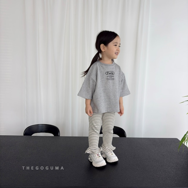 【取寄】the goguma|paris cropped sleeve tee|パリス7分袖Tシャツ|XS-JL|kids&jr|26 autumn