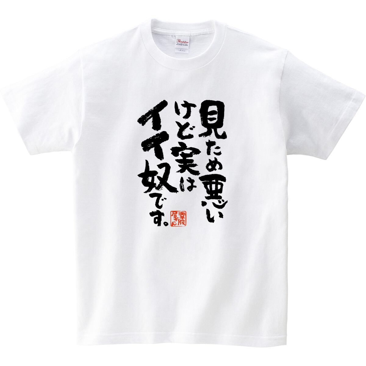 見ため悪いけど実はイイ奴です。 ka400-59 おもしろ 漢字Tシャツ