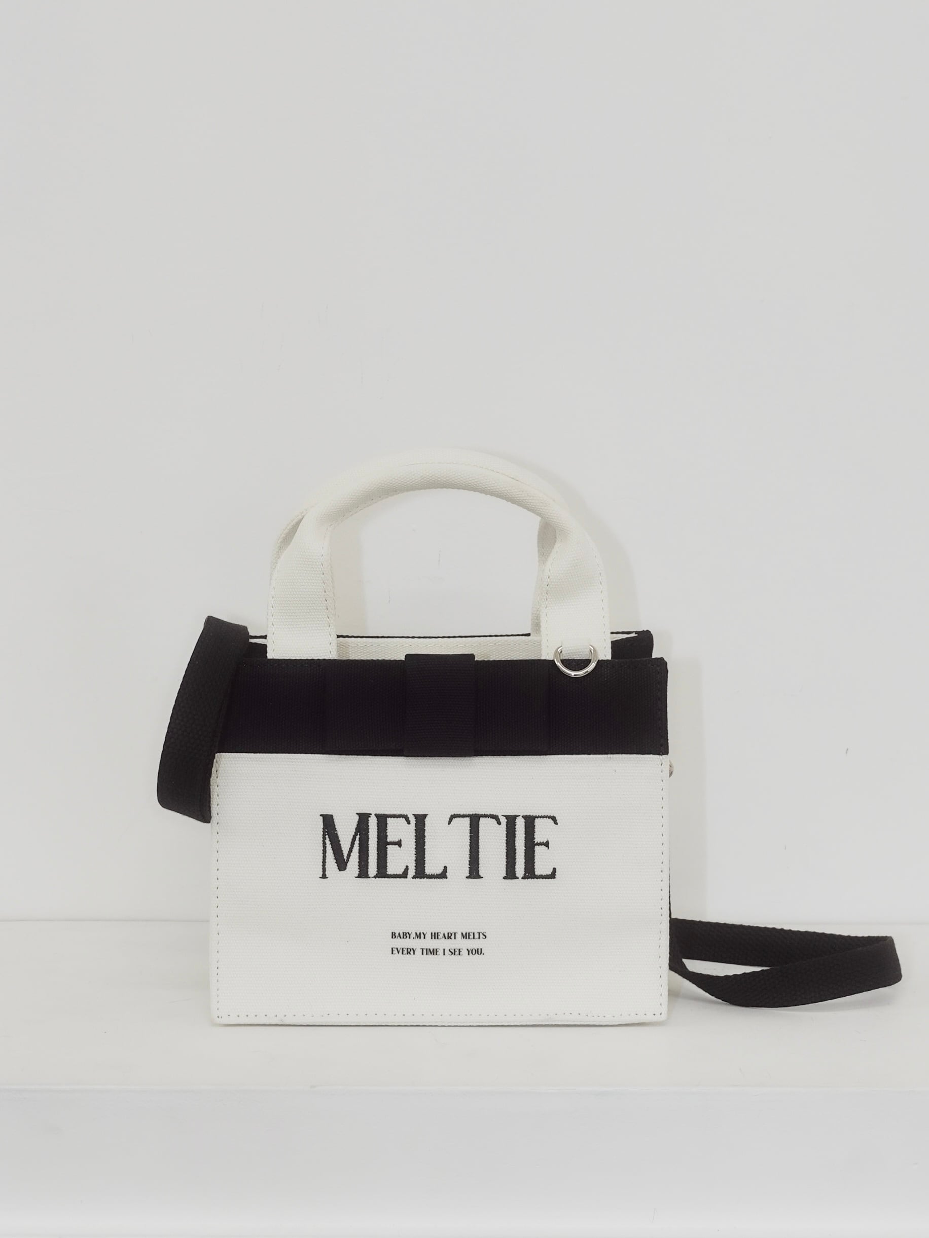 ribbon canvas tote bag〈SMALL〉 | meltie