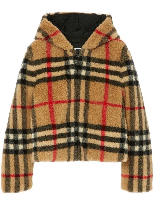 チェックフリースフードジャケット By:BURBERRY(バーバリー チェックフリースフードジャケット By:BURBERRY(バーバリー