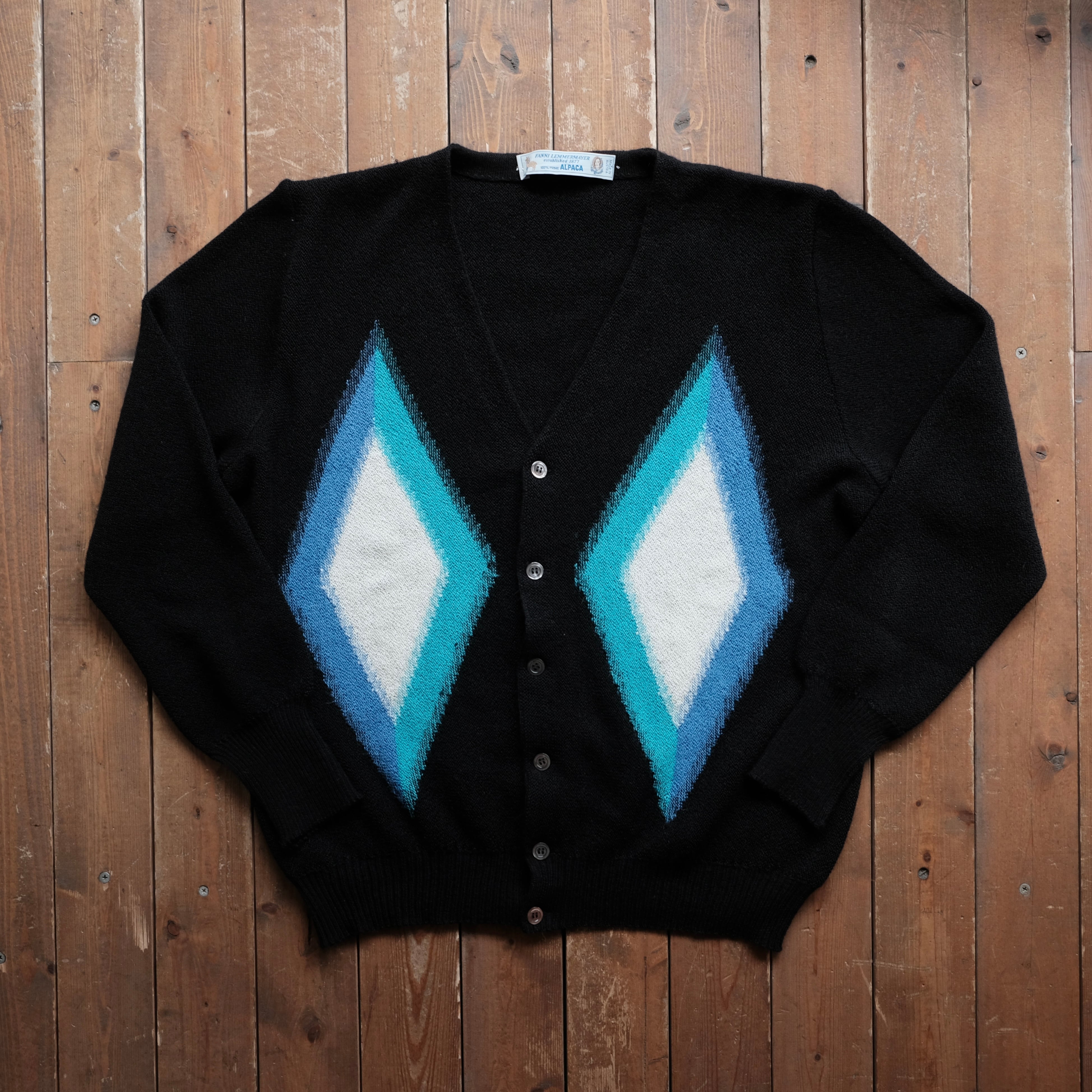 FANNI LEMMERMAYER DIAMOND PATTERN ALPACA CARDIGAN | safarionline