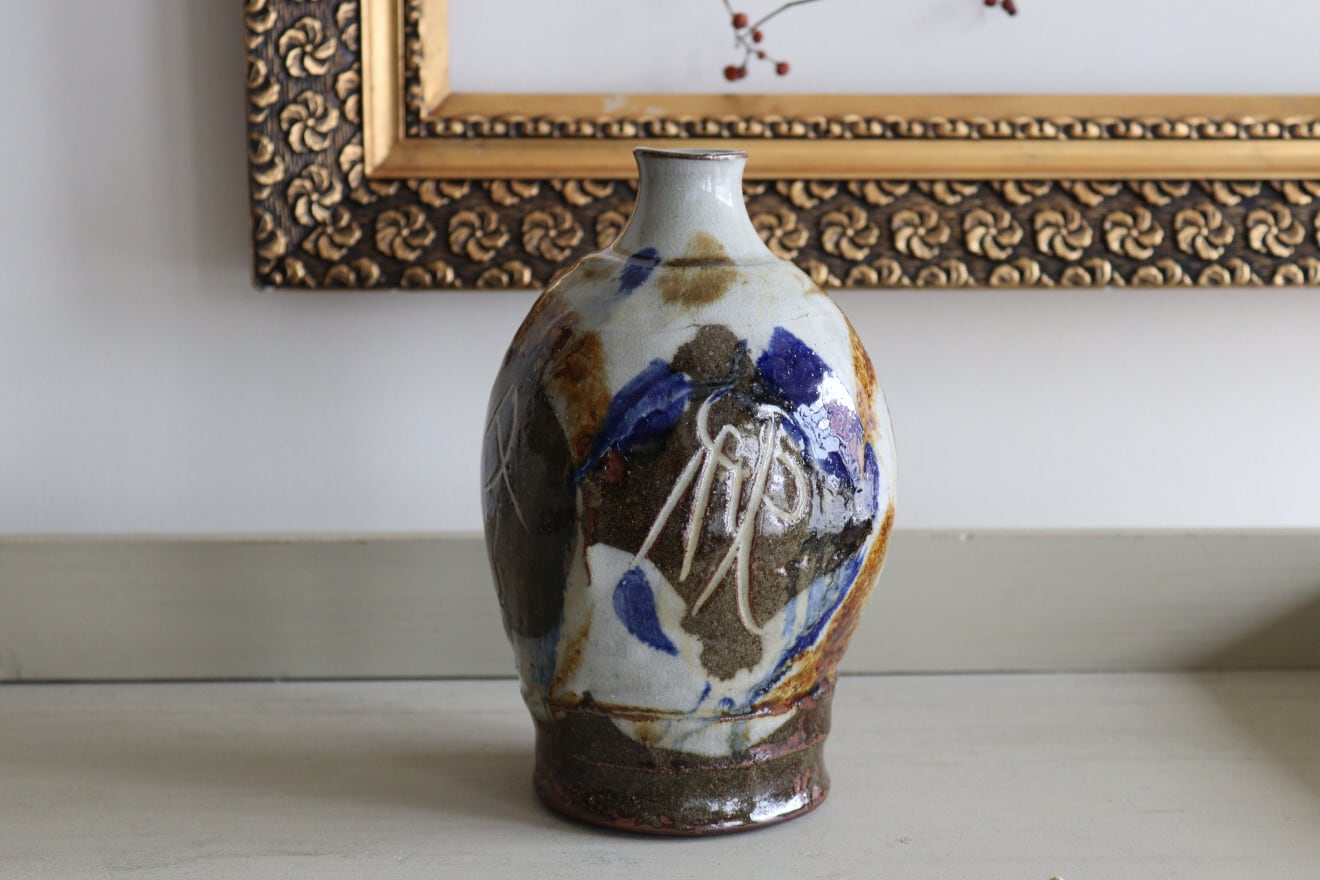 成井窯 花瓶（春夏秋冬） | ao+水玉