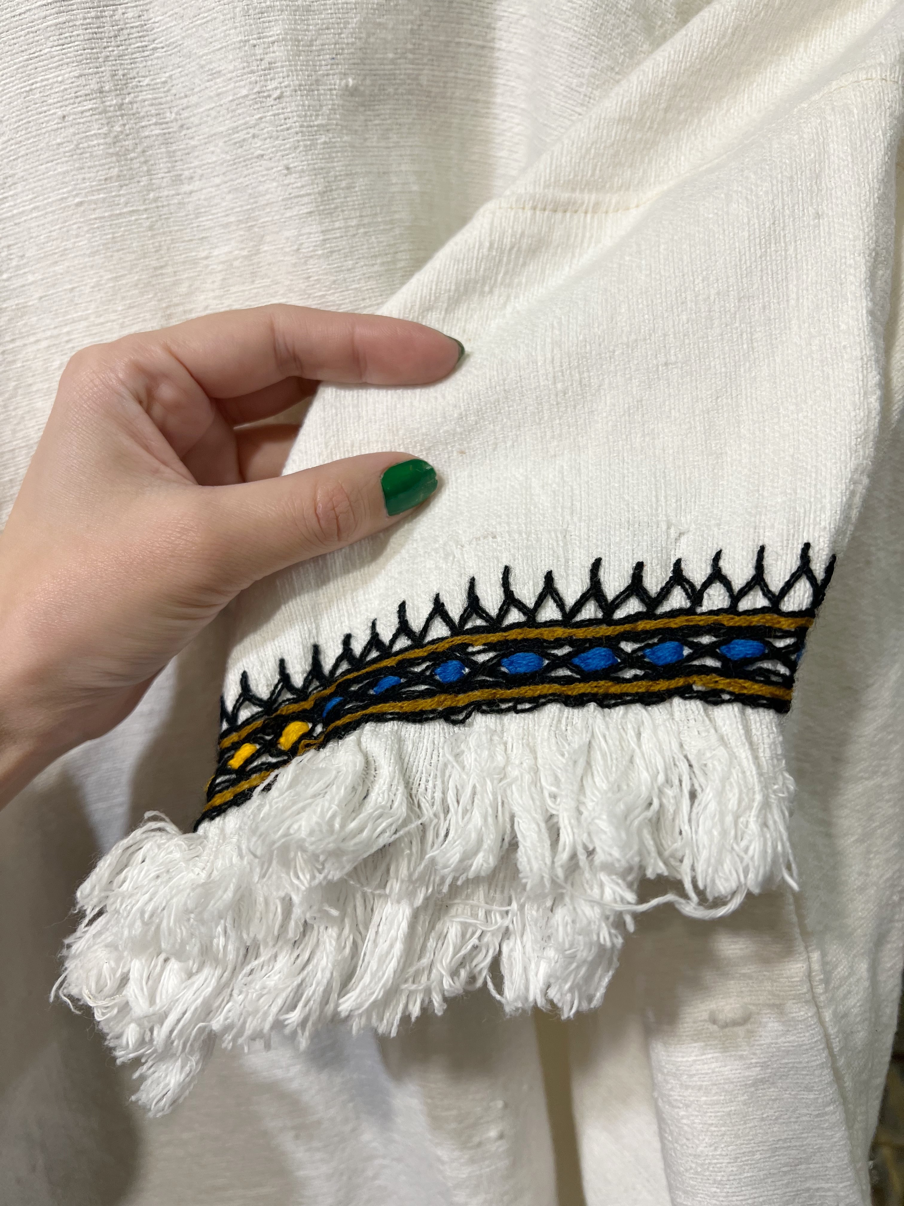 Vintage Ethiopia white × embroidery cotton tuni( ヴィンテージ ...