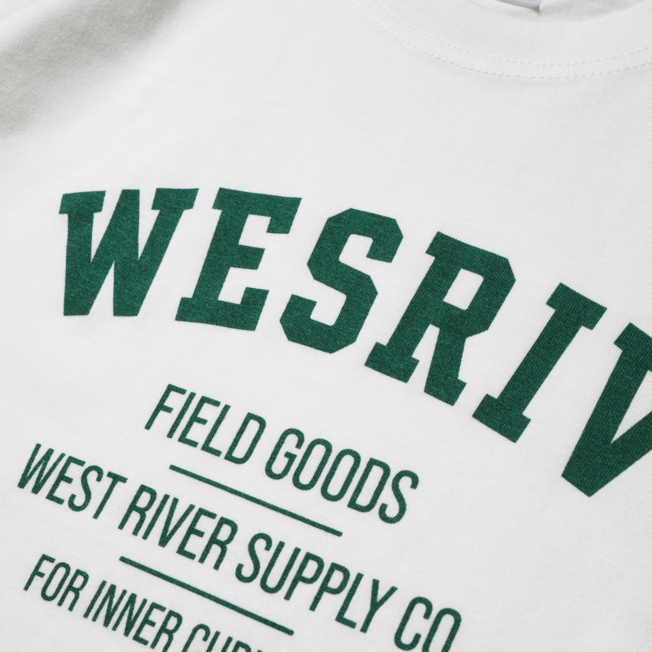 WESRIV FIELD GOODS TEE / WHITE — ADULT