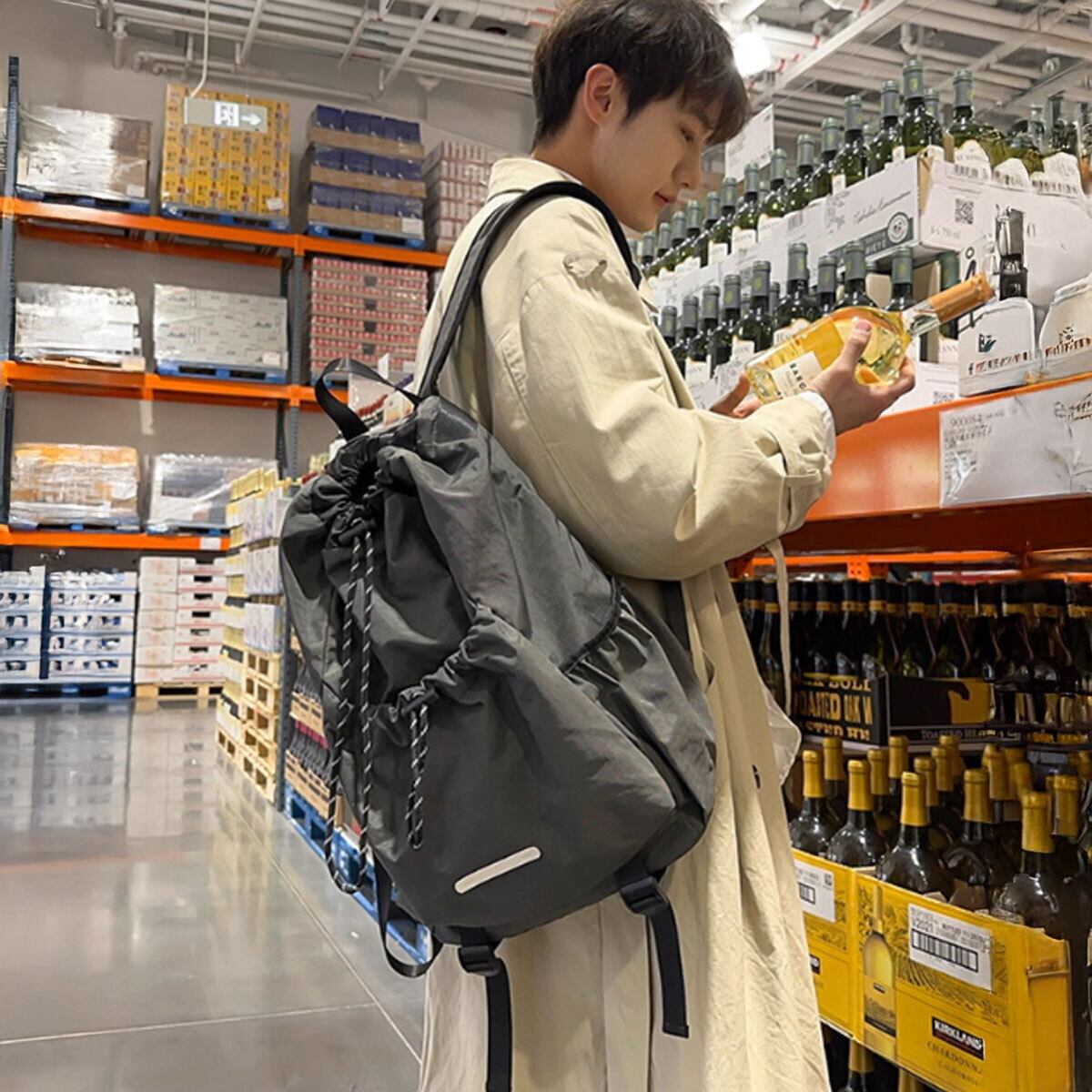 リュック ナイロン 大容量 A4 レディース メンズ 韓国 通勤 通学 大人 カジュアル 旅行 アウトドア ドローストリング 大人可愛い 大人女子