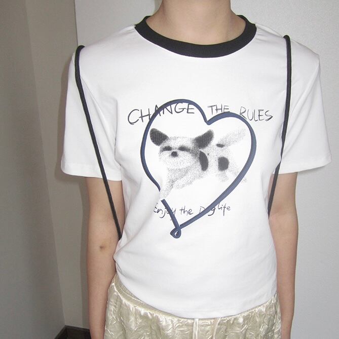 リンガーDOGチビTEE_LN02981